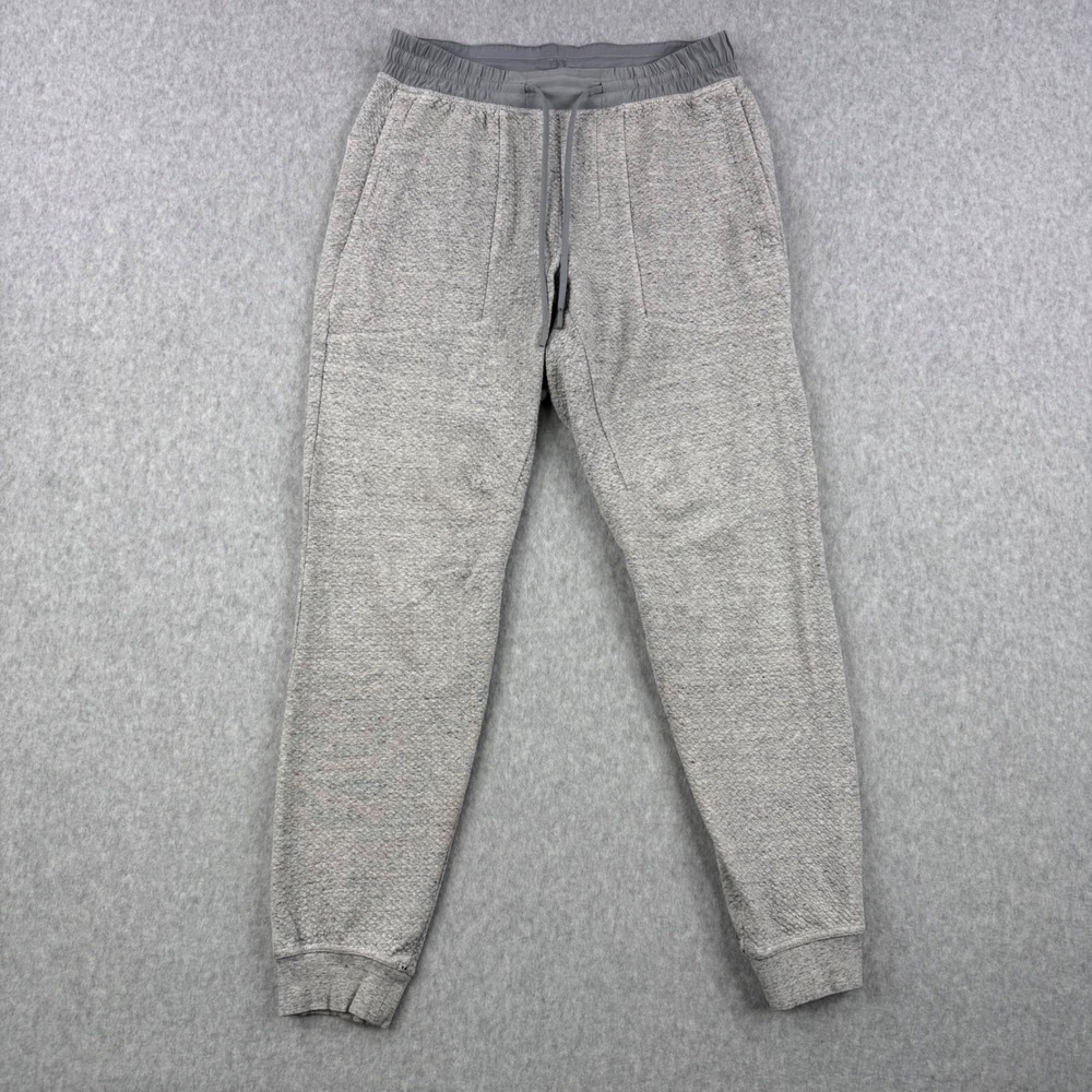 Lululemon Joggers Mens Medium Gray At Ease Textured Knit Sweatpants Stretch